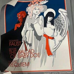 Rate Vintage 1986 Colorado Opera Faust Poster Modern Art